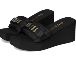 Босоножки GUESS Dellean на платформе с квадратным носком и стразом