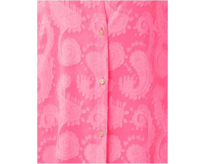 Кардиган-накидка Lilly Pulitzer Sadira Clip с воротником и плиссировкой на спинке