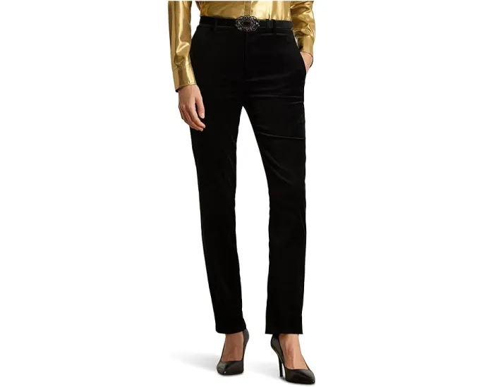 Брюки Lauren Ralph Lauren Petite укороченные из стрейч-вельвета