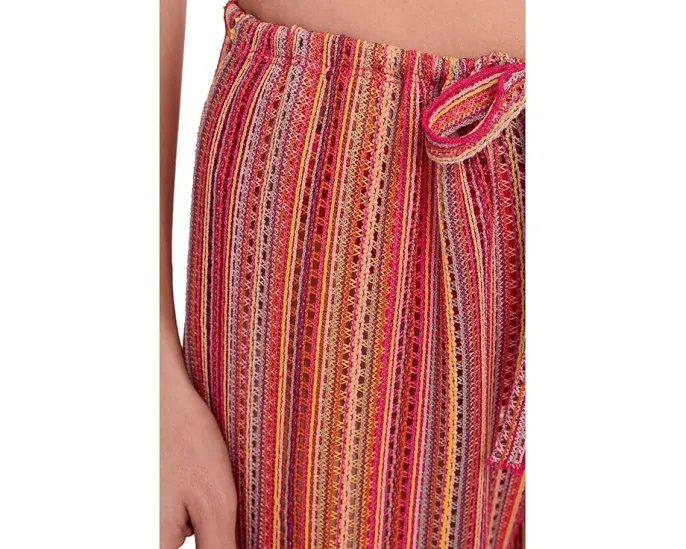 Штаны BECCA Seaside Crochet Knit с разрезом по бокам и регулируемым поясом