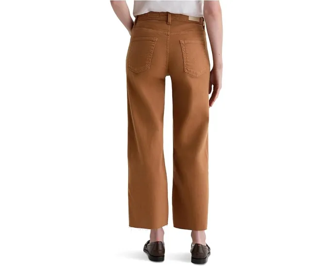 Джинсы AG Jeans Saige Mid Rise Wide Leg Crop укороченные с широкими штанинами