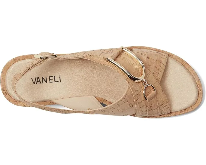 Vaneli Cadesh сандалии на танкетке из пробки с открытым мыском