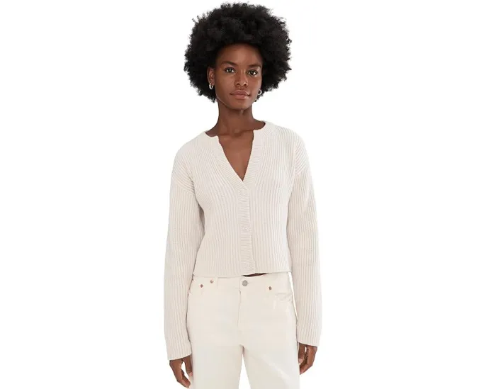 Кардиган Alexandra Cardigan из хлопка и акрила с V-образным вырезом