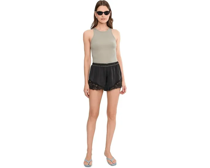 Шорты Free People Meet Me In The Middle Tap Shorts из атласа с кружевом
