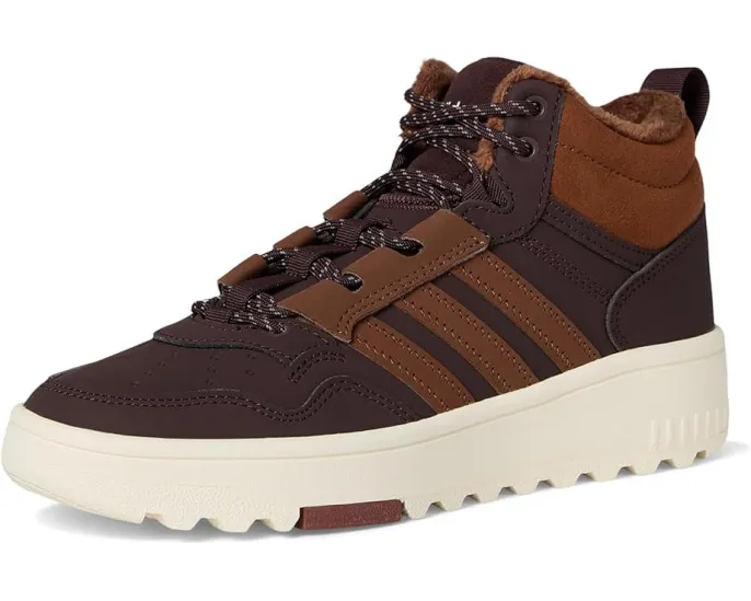 Кроссовки adidas Kids Hoops 4.0 Mid Top на шнуровке с резиновой подошвой