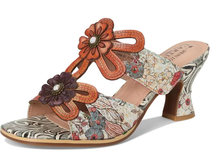 Сандалии L'Artiste by Spring Step Alania с ручной росписью и французским каблуком