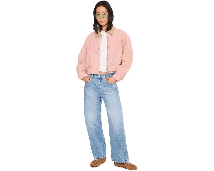 Короткая куртка Blank NYC Lawn Party Barn Jacket с карманами и застежкой на кнопках