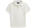 Детский свитер поло Polo Ralph Lauren Kids с жаккардовым узором и короткими рукавами