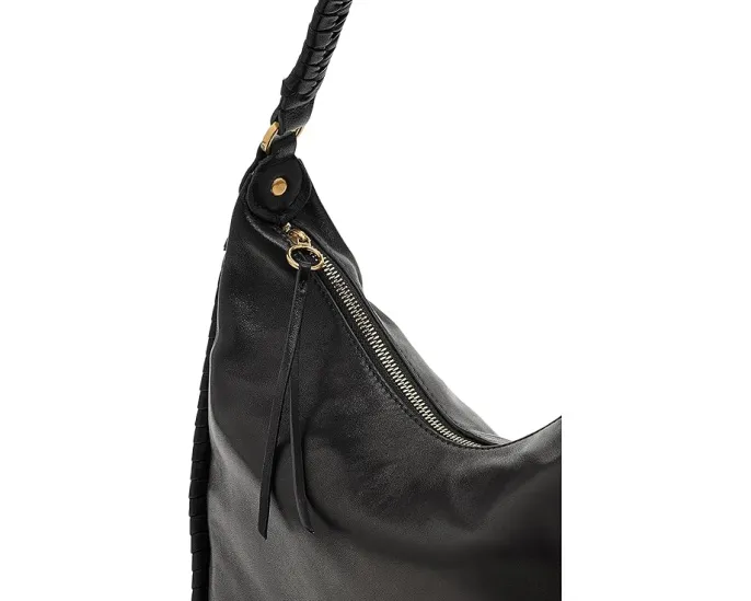 Сумка через плечо HOBO Mia Crescent Large Hobo черная