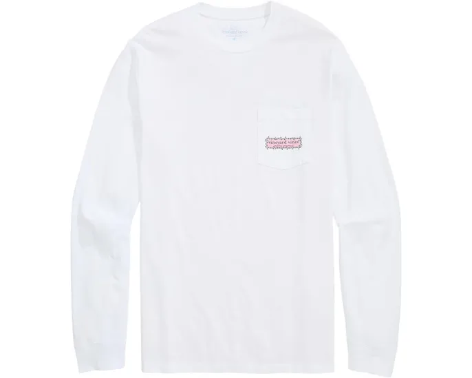 Длинная футболка String Lights Pups с карманом и принтом от Vineyard Vines
