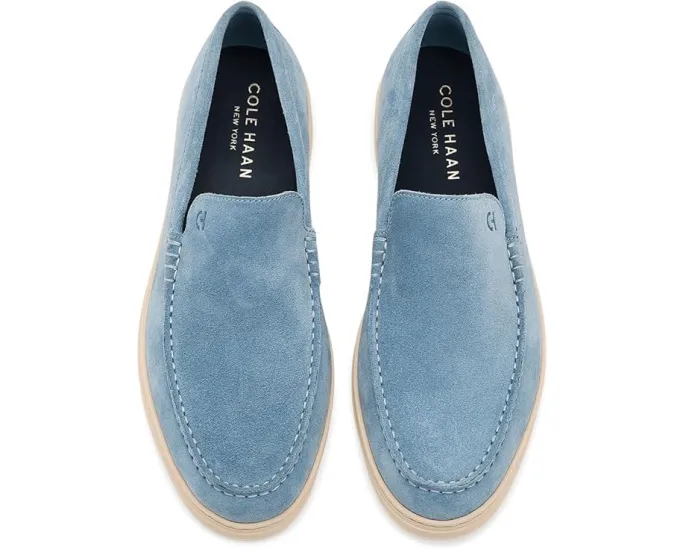 Лоферы Greenwich Grand Venetian Cole Haan из замши с округлым мысом