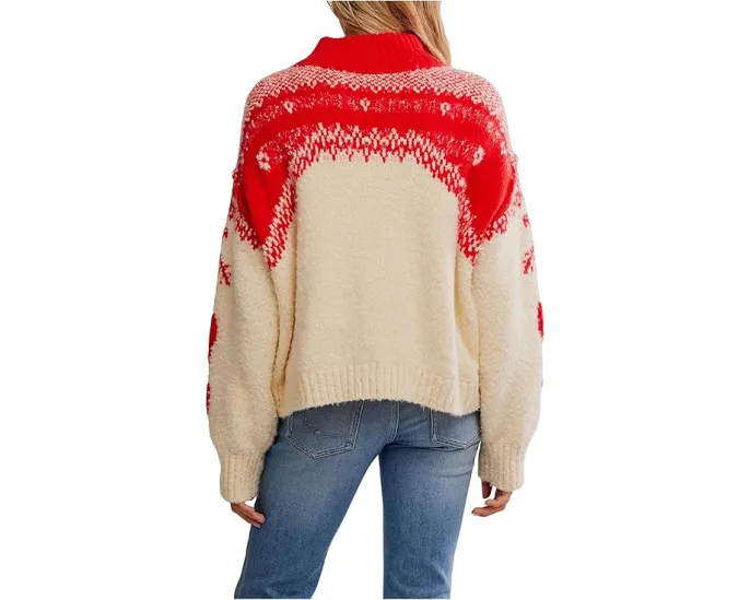 Свитер Free People Mythical с воротником и молнией на четверть