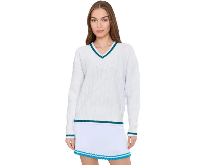 Свитер Montana с вязаными манжетами и V-образным вырезом