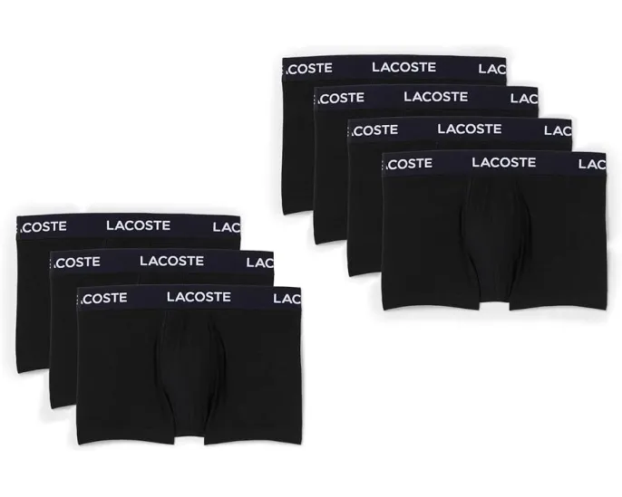 Набор из 7 трусов Lacoste 7-pack Logo Waist Trunks с фирменным поясом