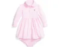 Платье и шортики Polo Ralph Lauren Kids из оксфордской сетки для младенцев
