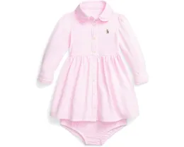Платье и шортики Polo Ralph Lauren Kids из оксфордской сетки для младенцев