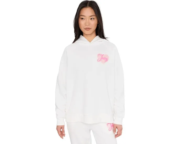 Худи Juicy Couture с регланными рукавами и пайетками Juicy спереди и сзади