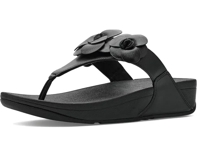 Сандалии FitFlop Lulu Flower с ремешком между пальцев и цветочным декором