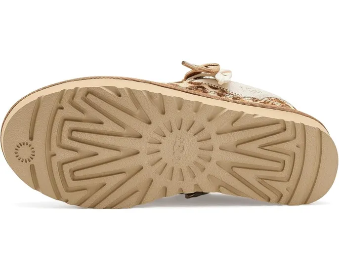 Кроссовки UGG Lo Lowmel Plains с принтом леопарда и двойной шнуровкой