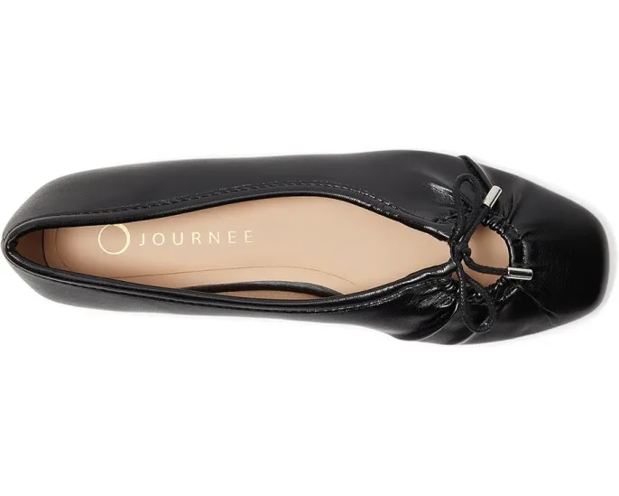 Балетки Callee с квадратным носком и бантом из искусственной кожи