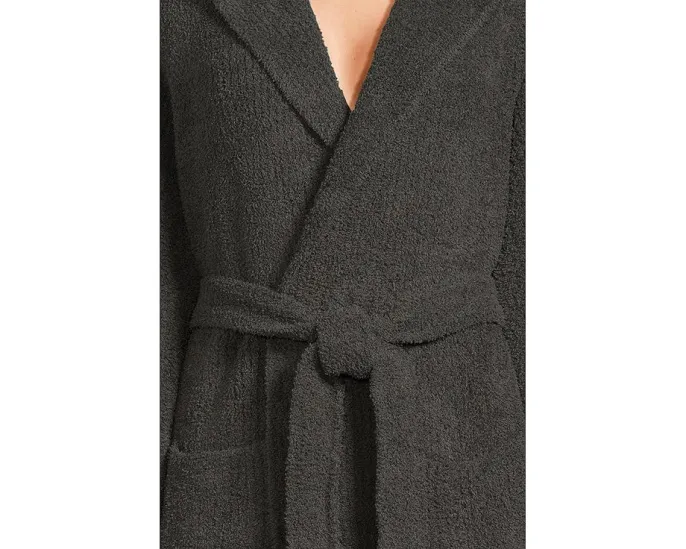 Халат Barefoot Dreams CozyChic с капюшоном и ребристой текстурой