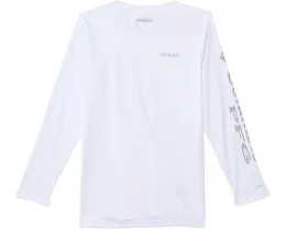 Футболка Columbia Kids Tidal Tee Long Sleeve с длинным рукавом и принтом на рукавах