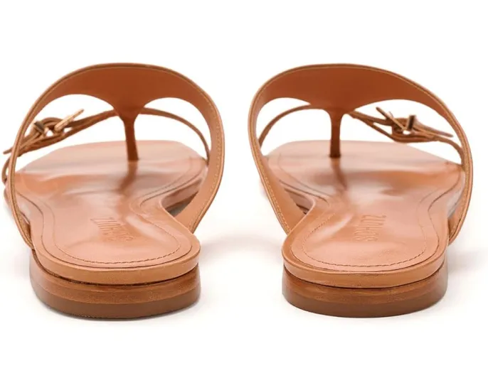 Schutz Плоские сандалии Tana Flat с квадратным носком и кожаной подкладкой
