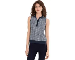 Поло Callaway Sleeveless Scarf Geo без рукавов с рельефным воротником