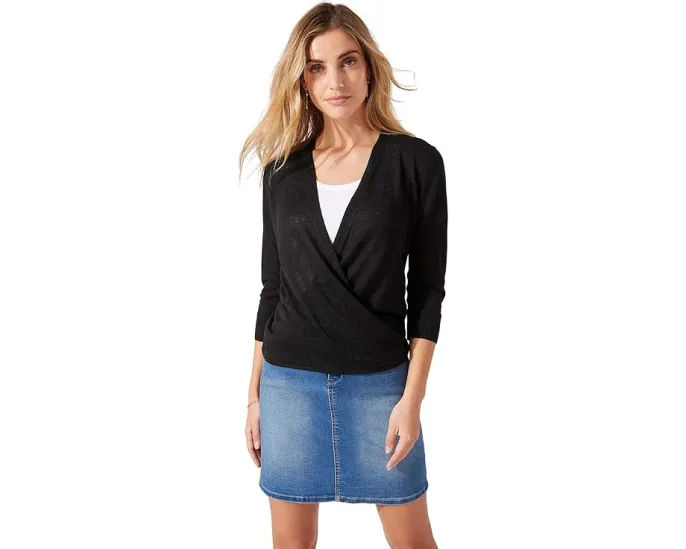 Кардиган Tommy Bahama Addison из льна и вискозы с открытой полочкой