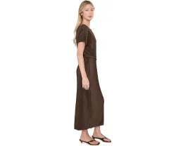 Платье Vince Directional Pleated Twist миди с драпировкой