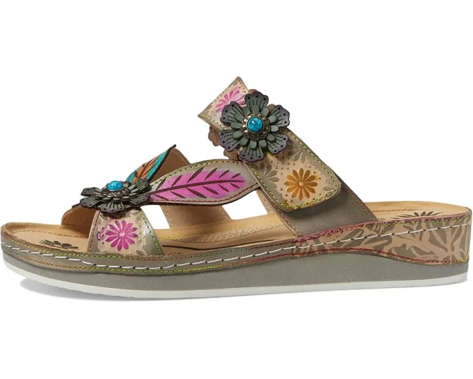 Сандалии Pillow-Soft с цветочным декором и ручной росписью стельки L'Artiste by Spring Step