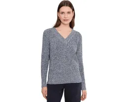 Свитер NIC+ZOE V-neck Shaker Stitch с регланными рукавами и фактурной вязкой