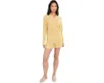 Heathered Cotton Tulip Pointel Collared Pullover