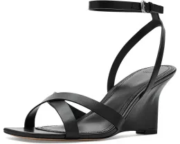 Сандалии Vince Parma на клиновидном каблуке с перекрестными ремешками