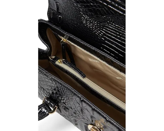 Сумка Brahmin Dayan из кожи с крокодиловым тиснением и магнитной застежкой