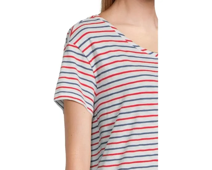 Футболка Vineyard Vines Slub Jersey Relaxed Tee с полосками и круглым вырезом