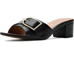 Сланцы Johnston & Murphy Edith Buckle Slide с кожаным блоком каблука
