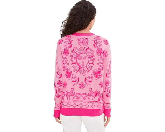 Кардиган Lilly Pulitzer Maralisa с V-образным вырезом и принтом