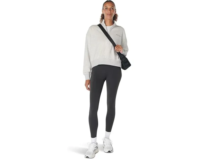 Sweaty Betty Полузипованный кроп-свитшот Revive из хлопка