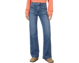 Faherty брюки Stretch Terry Patch Pocket с широкими штанинами и четырьмя карманами