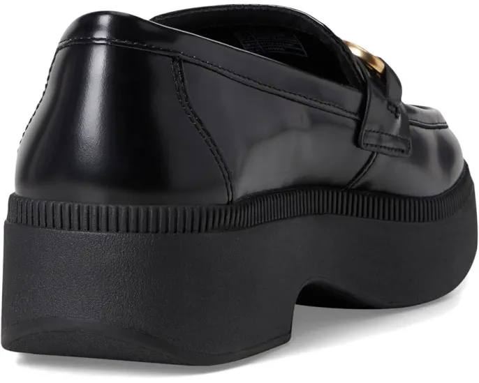 Лоферы FitFlop F-Luma на скрытом клине с пряжкой из гладкой кожи