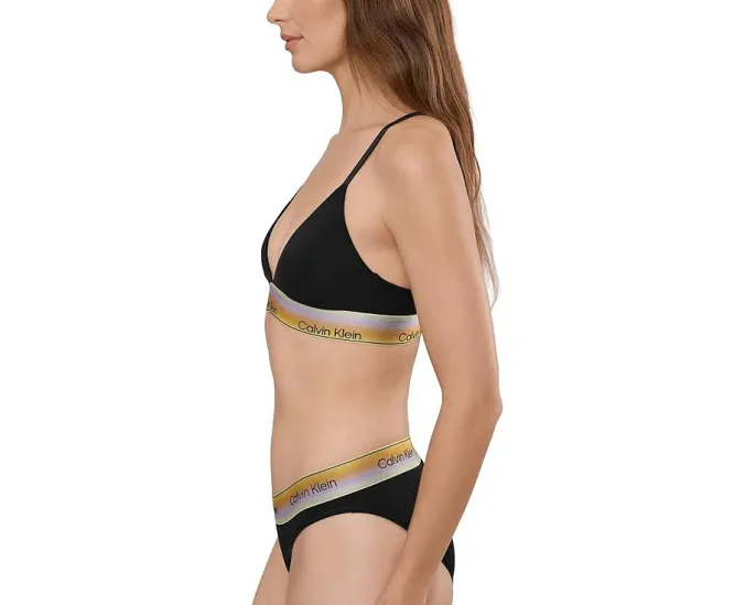Calvin Klein Pride Triangle Bralette хлопковый бюстгальтер с регулируемыми бретелями