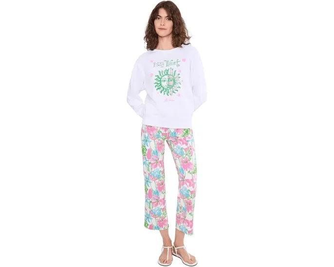 Джинсы Harleen с высокой посадкой и расклешенным краем Lilly Pulitzer