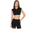 Кроп топ Nike Swim Solid с принтом Swoosh и полной подкладкой