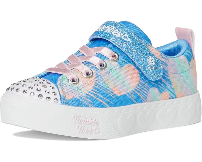 SKECHERS KIDS Heart Steps подсвечивающиеся туфли с сердечками и стразами