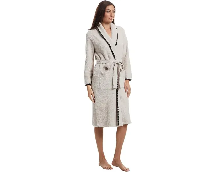 Халат Barefoot Dreams Cozychic с отделкой blanket stitch и поясом