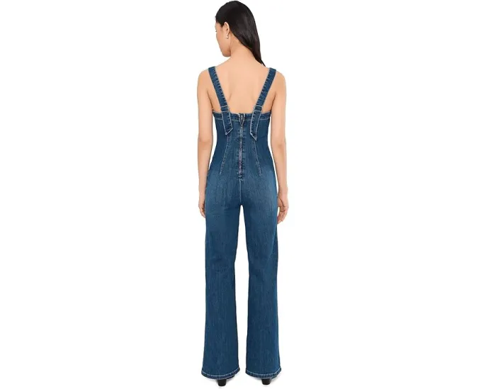 Комбинезон Suns Out Bootcut от Free People из стрейч-денима с расклешенными штанинами