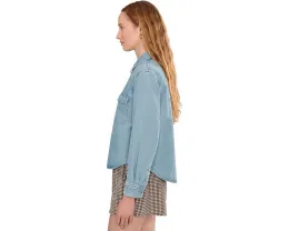 Джинсовая куртка-рубашка Airy Denim Relaxed Madewell с хлопковым составом