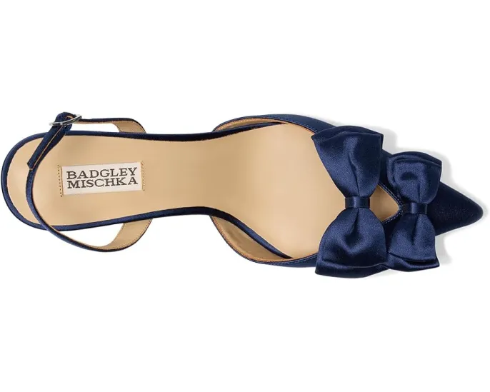 Туфли Badgley Mischka Giovanna на шпильке с шелковым верхом и двойным бантом