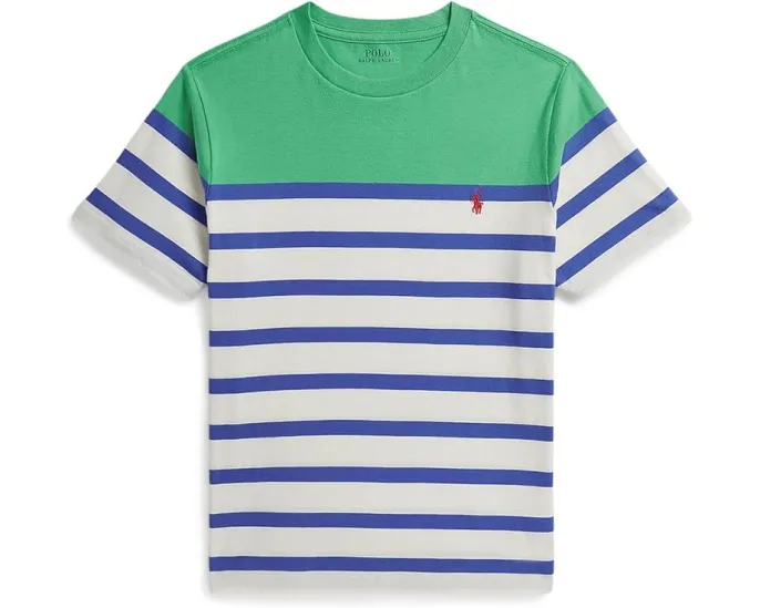 Детская футболка Polo Ralph Lauren из хлопкового джерси в полоску для детей старшего возраста